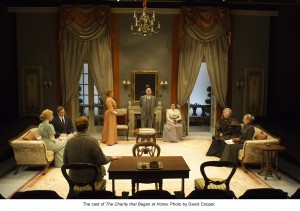 The cast of "The Charity that Began at Home" gathered in Lady Denison's drawing room (Photos: David Cooper)