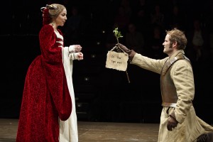 Pericles (Evan Builing) comes a'courtin Princess Thaisa (Deborah Hay).
