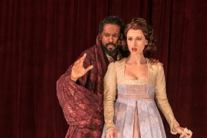 Lindsay Smiling as Ira Aldredge playing Othello and Victoria Mack as Ellen Tree playing Desdemona (Photos: Jerry Dalia)